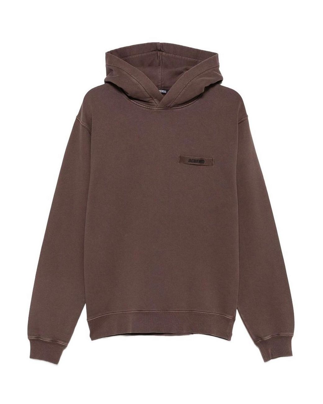 Jacquemus Brown Gros Grain Hooded Sweatshirt for men