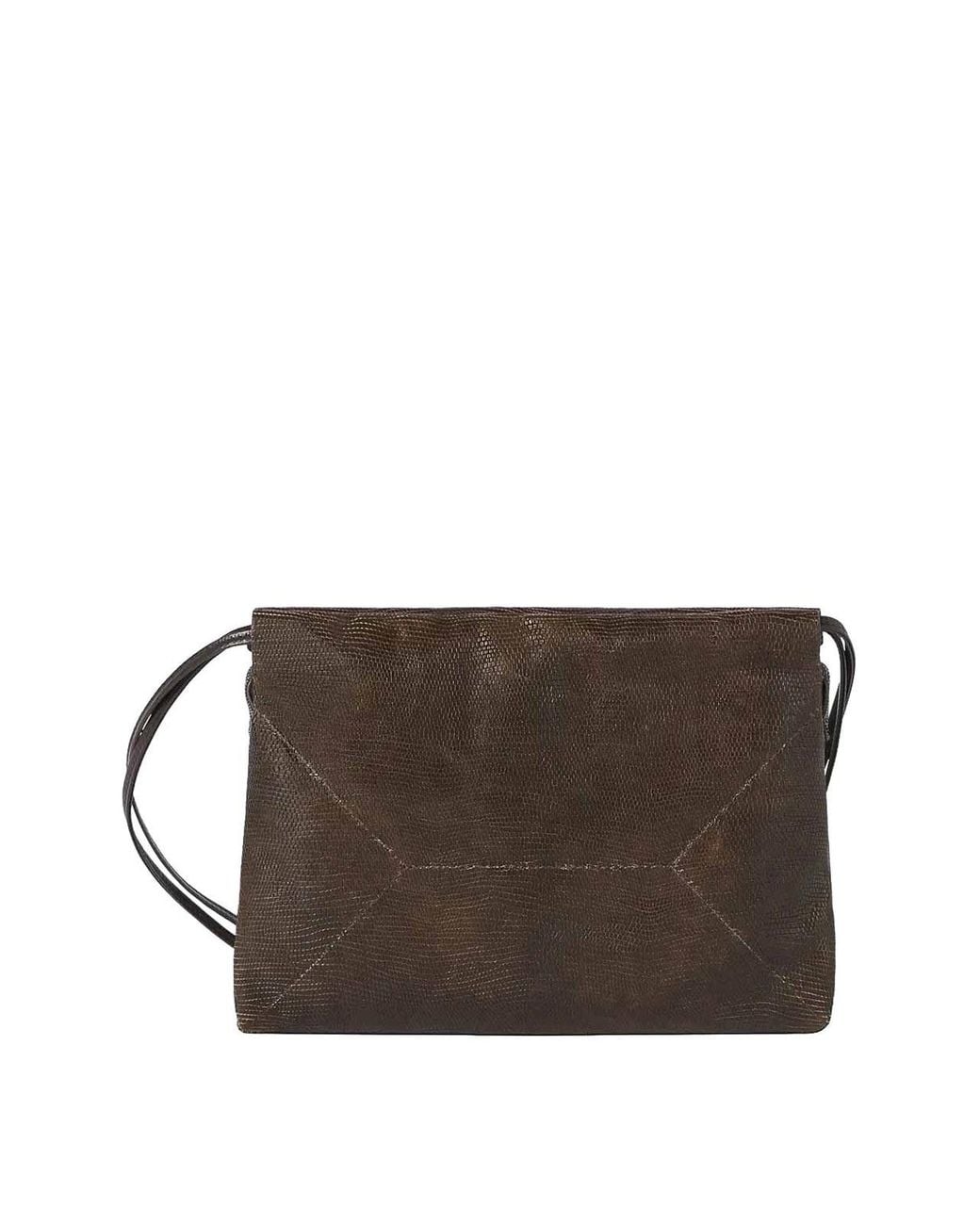 Brunello Cucinelli Brown Shoulder Bag Lizard