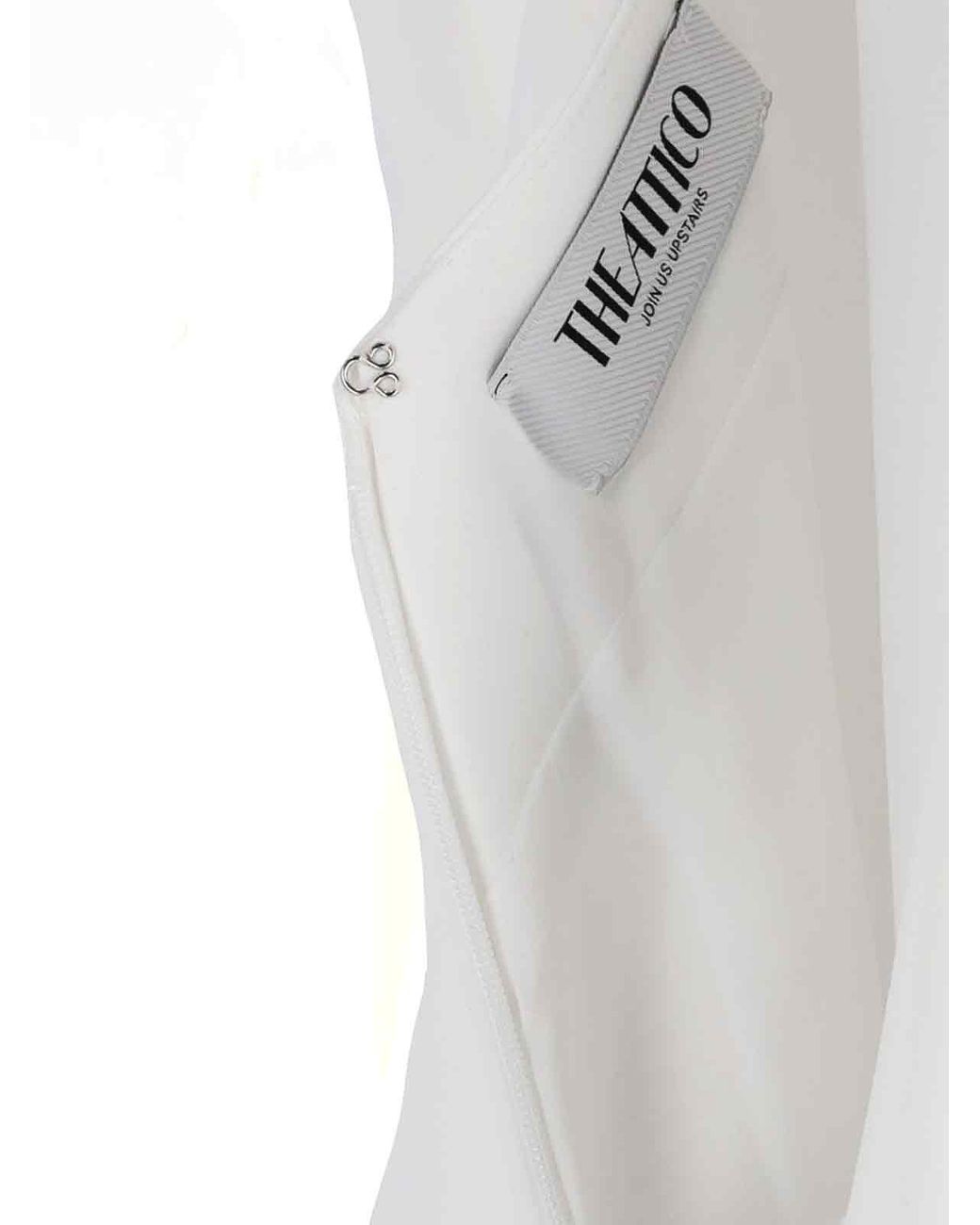 The Attico White Mini Feather Dress