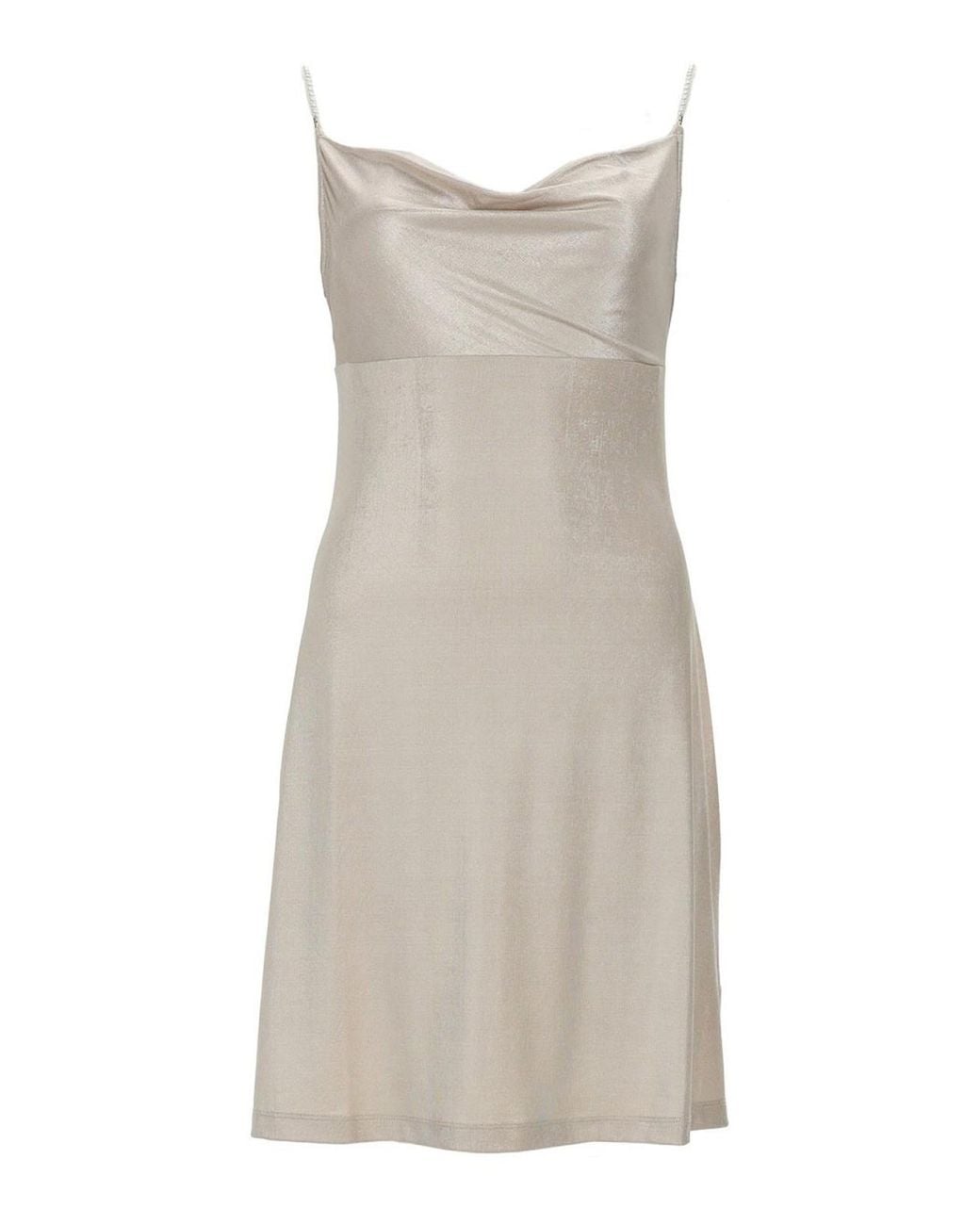 Versace Jeans Couture Natural Satin Mini Dress
