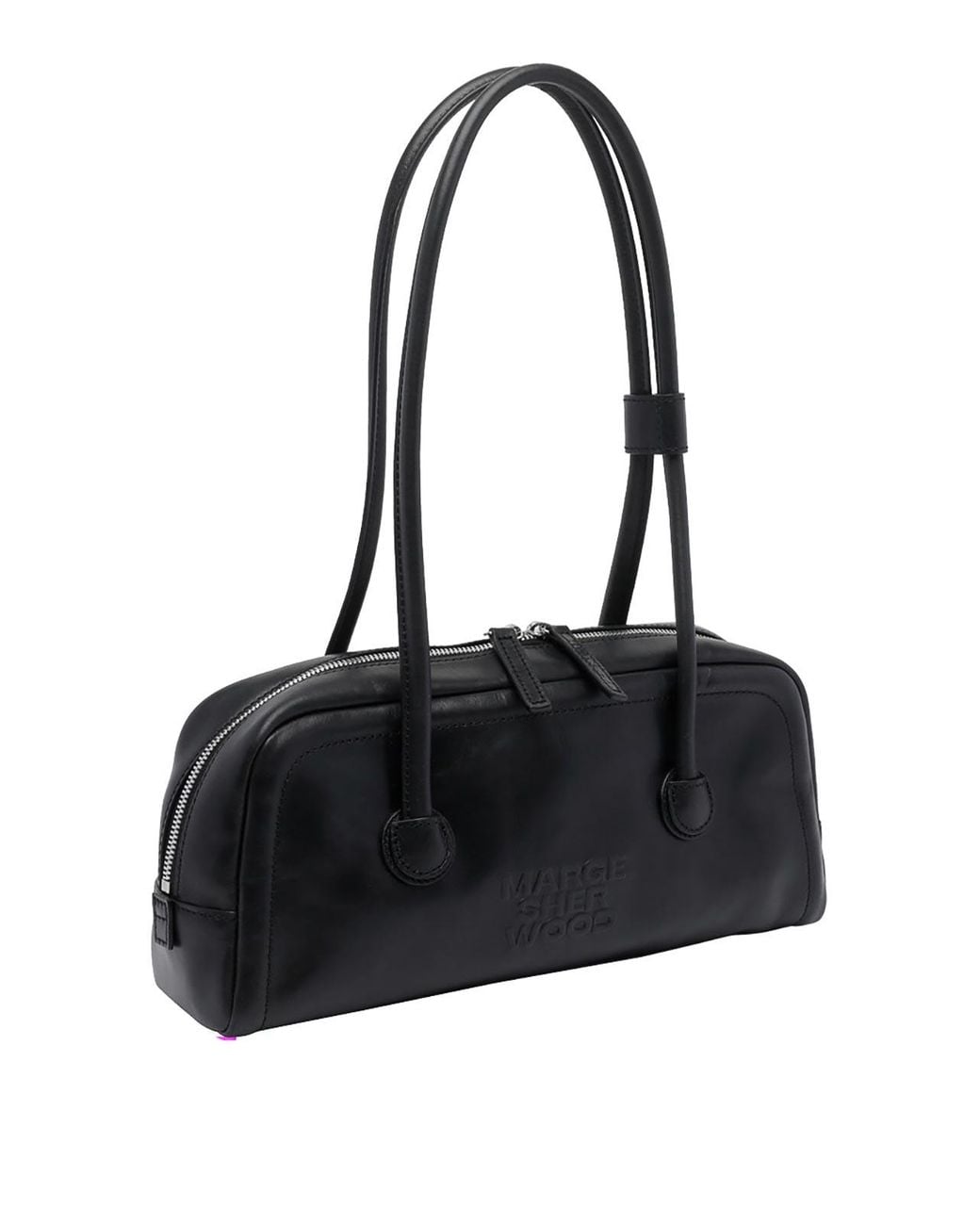MARGE SHERWOOD Black Soft Boston Ew Shoulder Bag