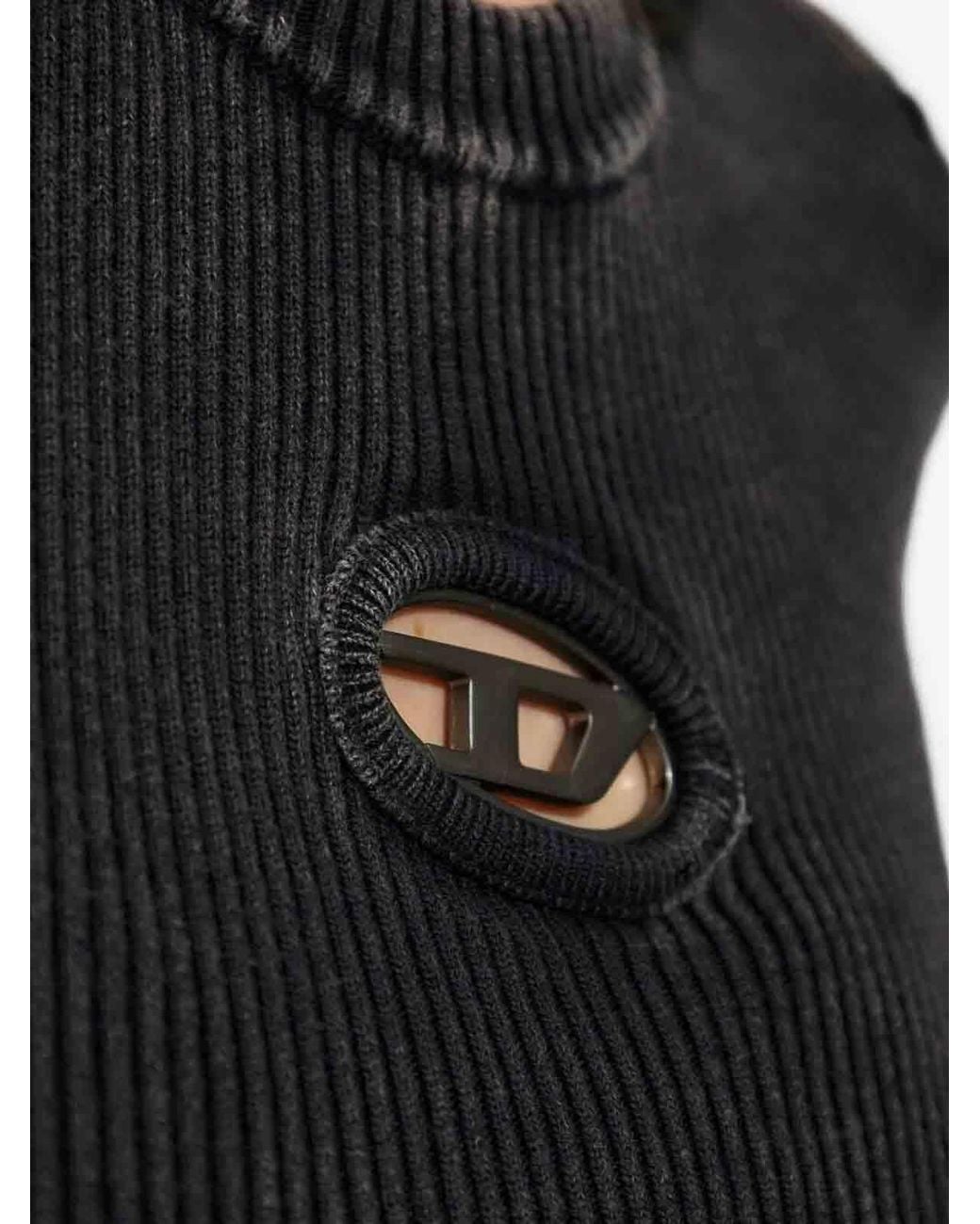 Pull Col Rond DIESEL en coloris Black