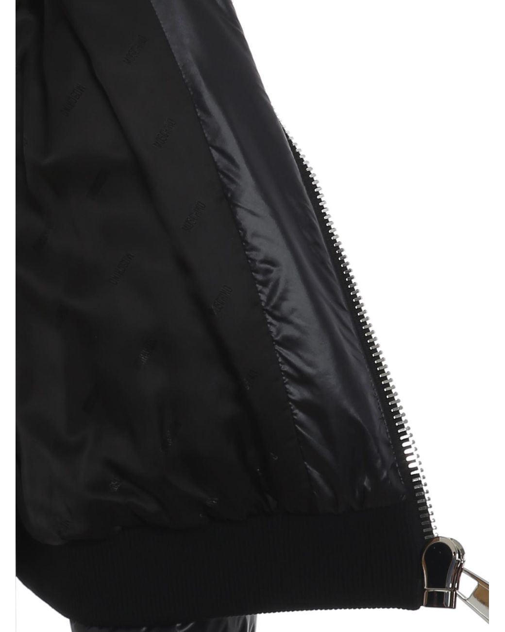 Moschino Black Hooded Puffer Jacket