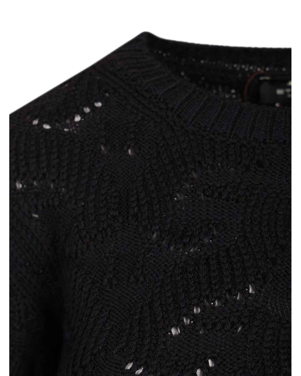 Etro Black Paisley Sweater
