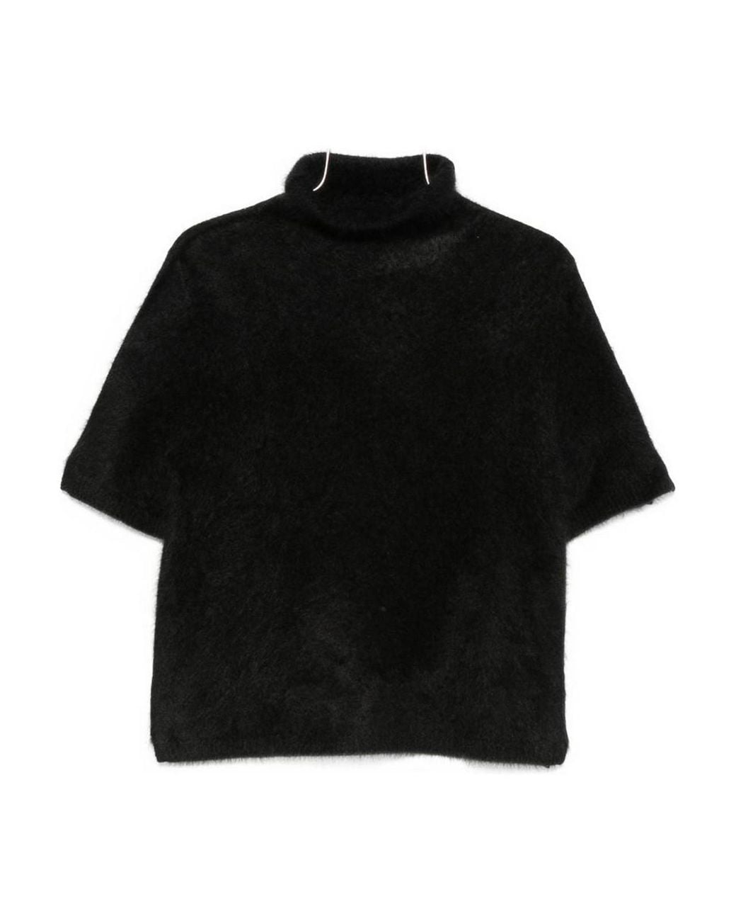 Soft Goat Black Cashmere Turtle-Neck Sweater