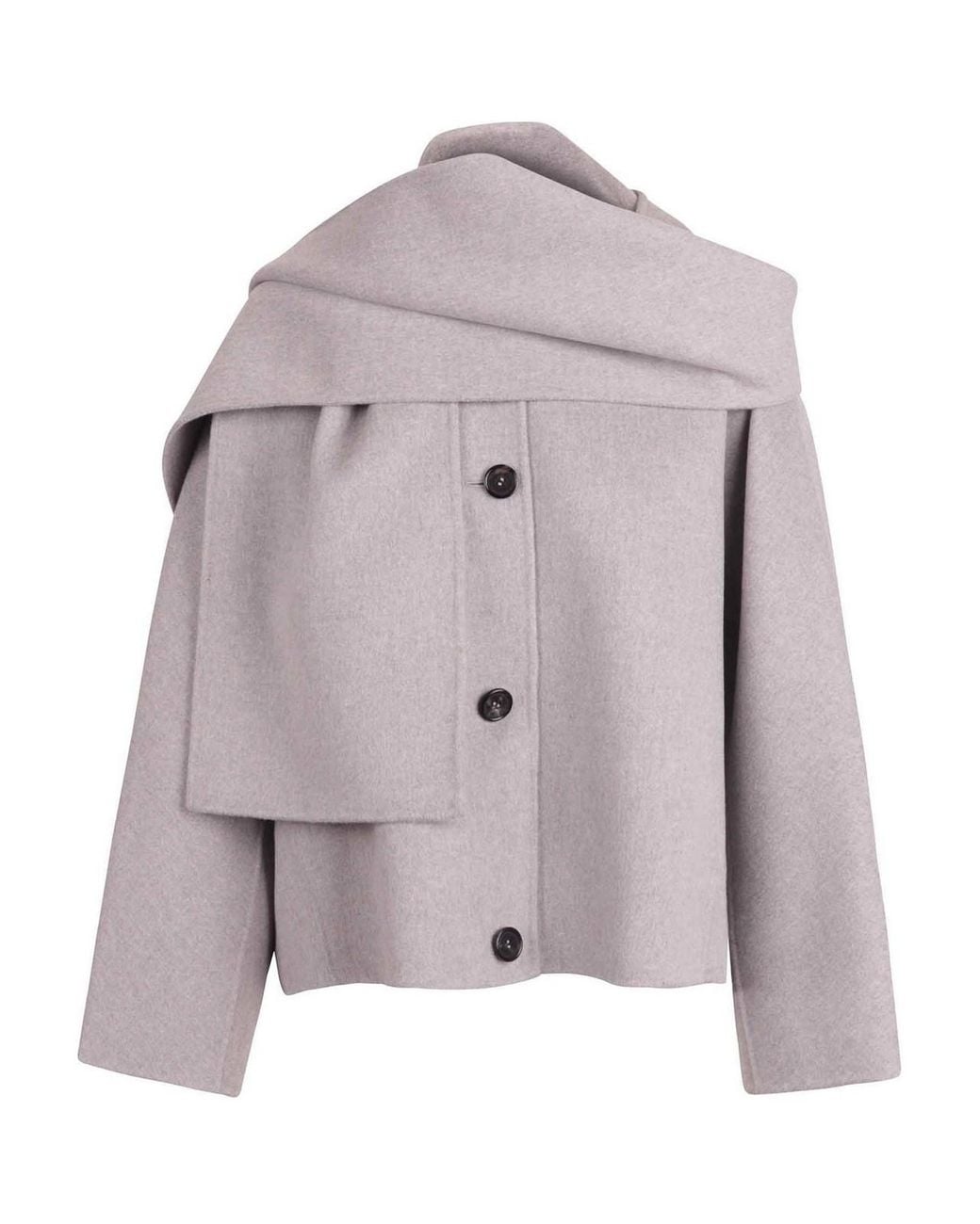Max Mara Gray Midi Wool Coat