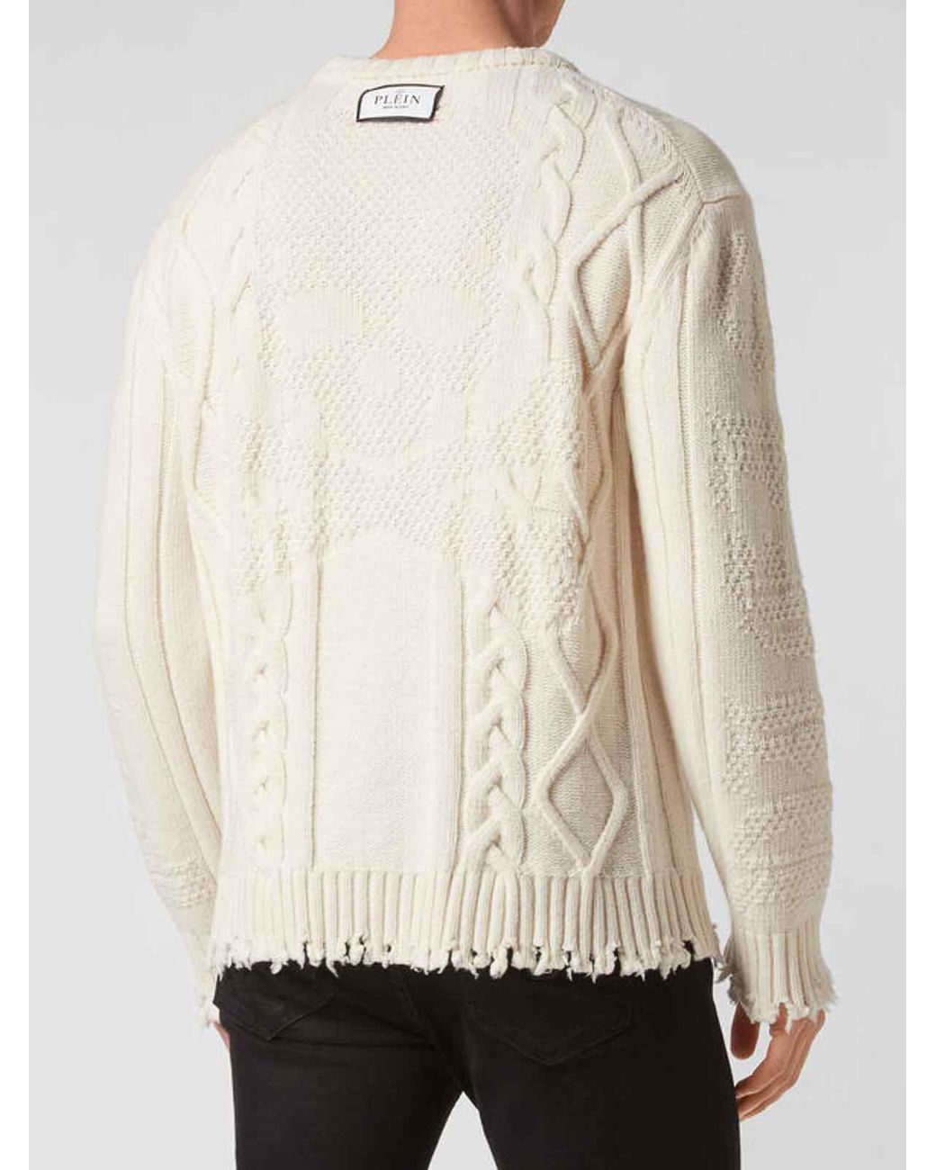 Philipp Plein Natural Sweater for men