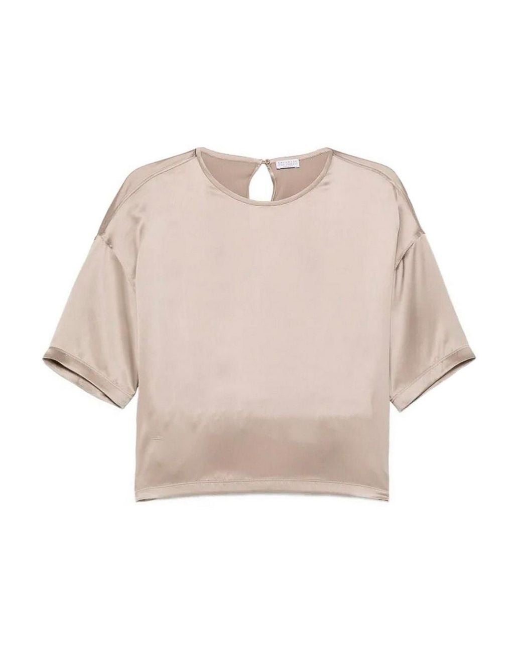 Brunello Cucinelli Natural Silk Elastan Blouse