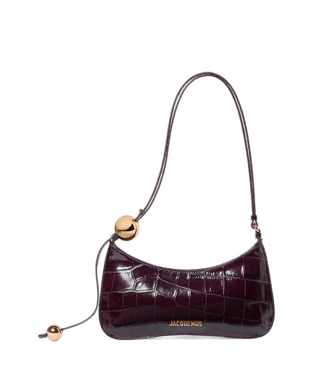 Jacquemus Purple Le Bisou Perle Leather Shoulder Bag