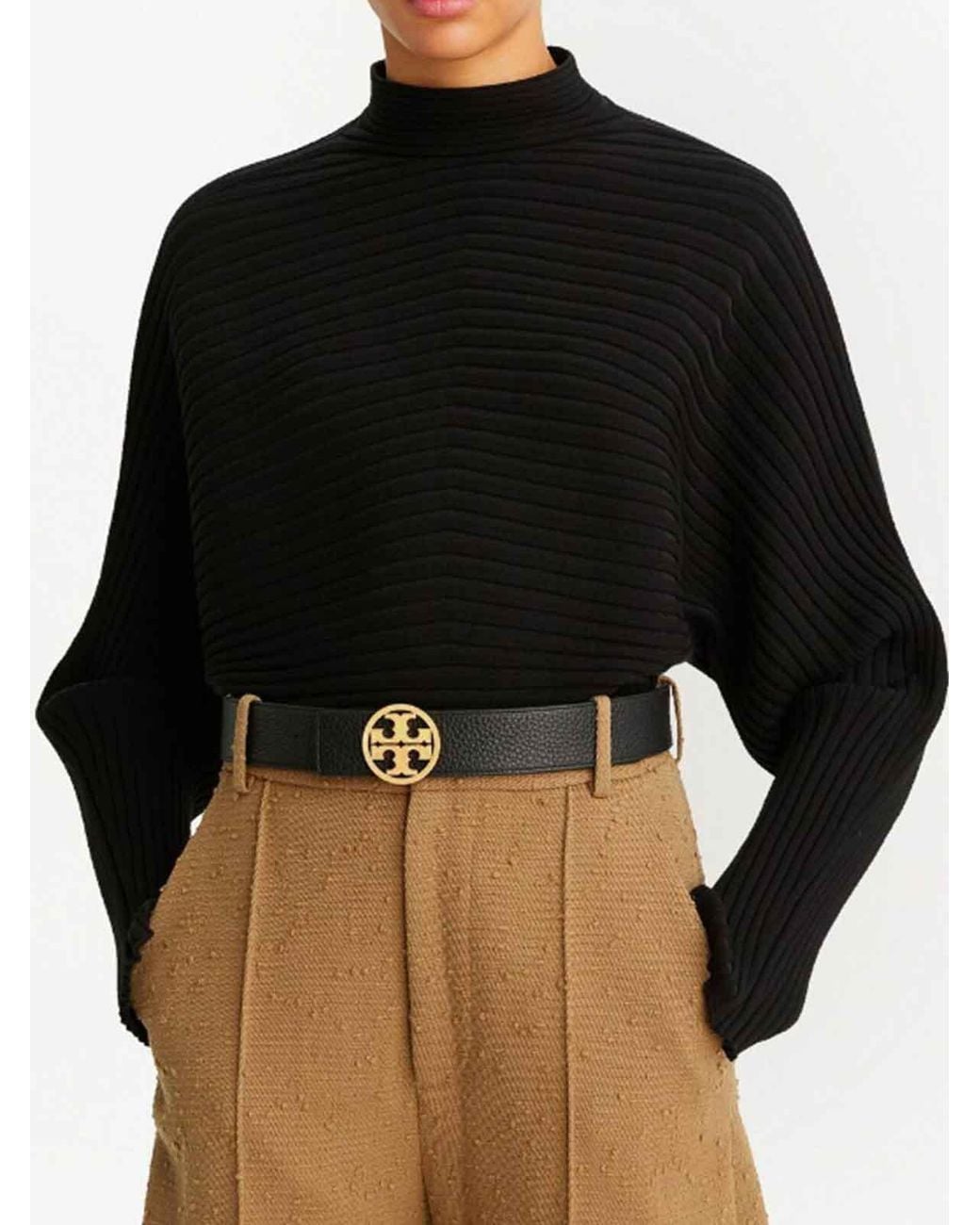 Tory Burch Black Miller Belt