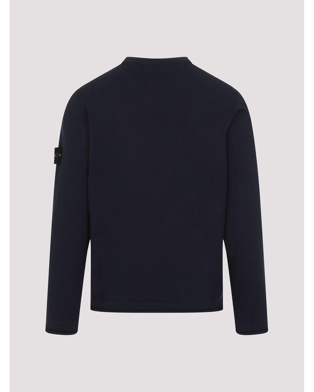 Stone Island Blue Crew Neck Pullover for men