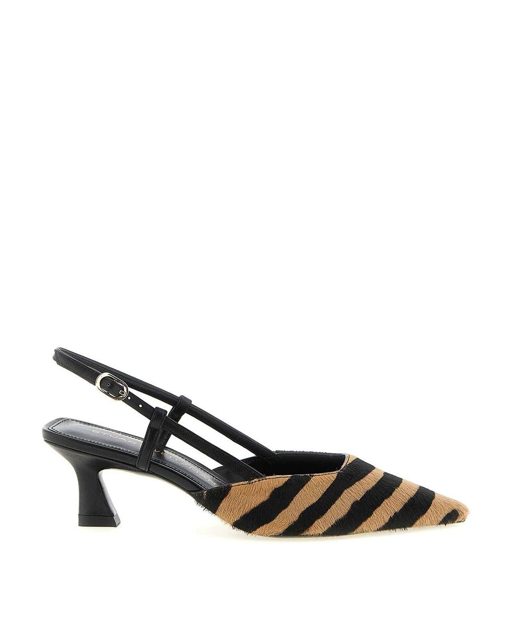 Stuart Weitzman Multicolor Vinnie Pony Hair Slingbacks
