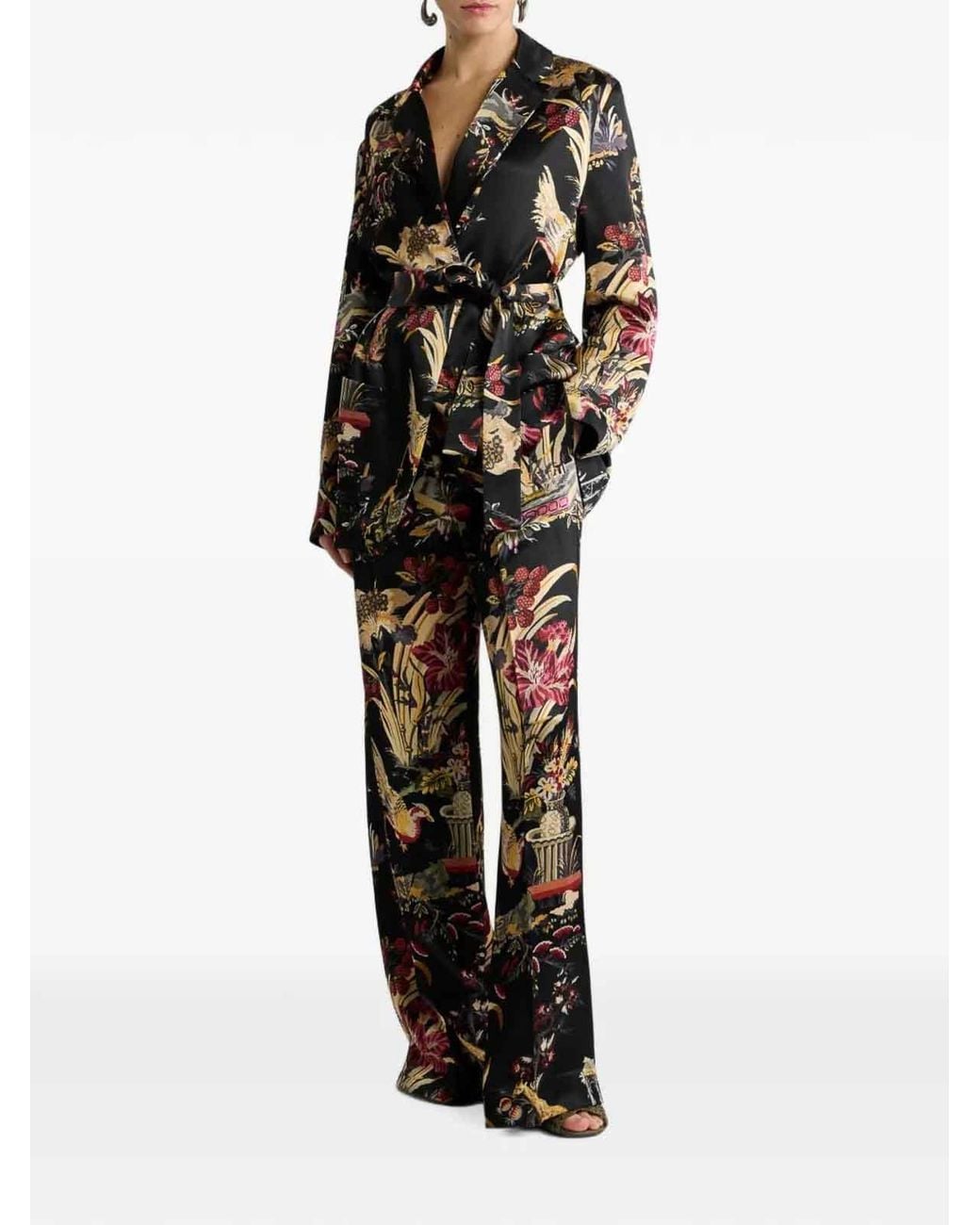 Etro Black Printed Trousers