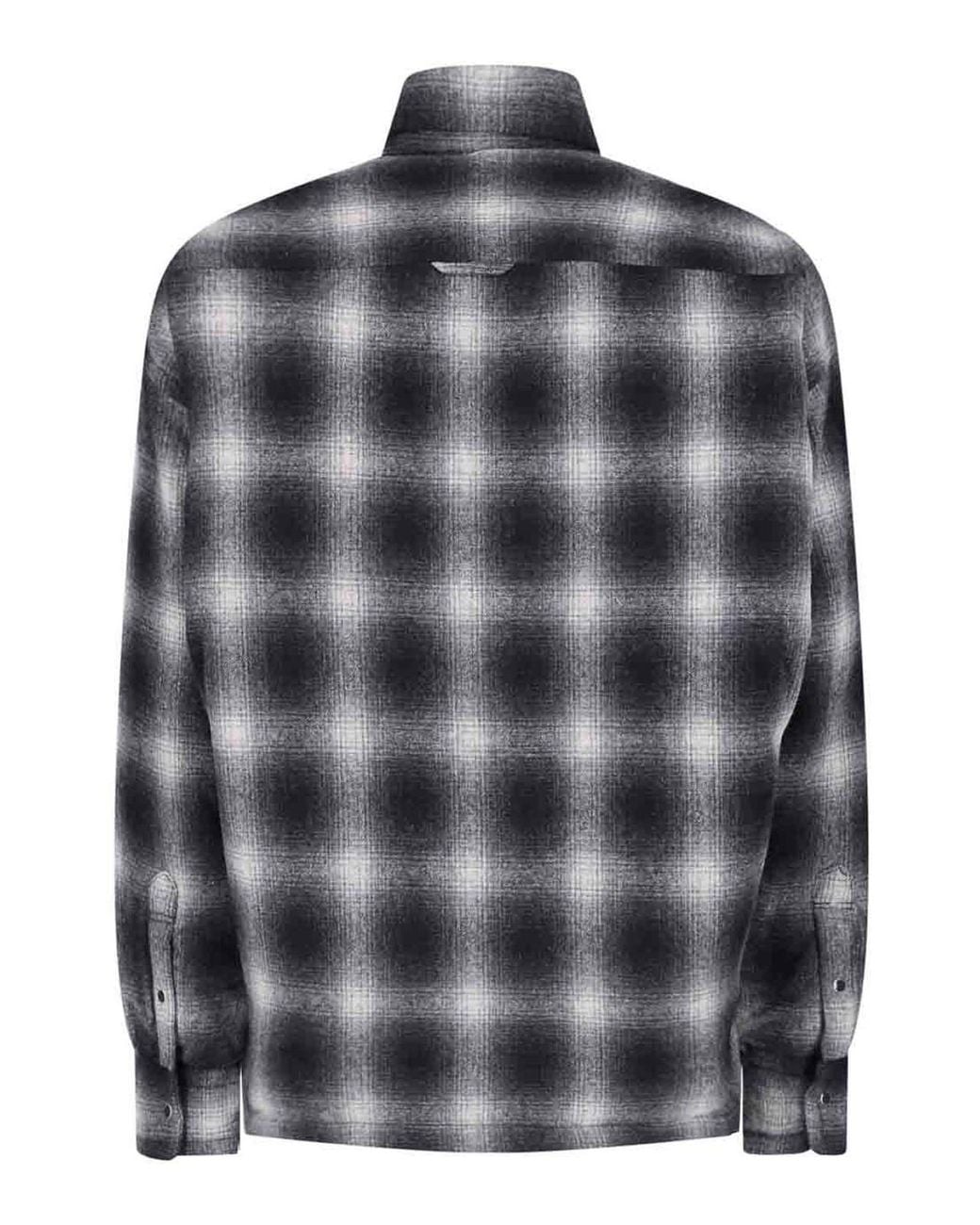 Maison Mihara Yasuhiro Gray Checked Wool Shirt for men