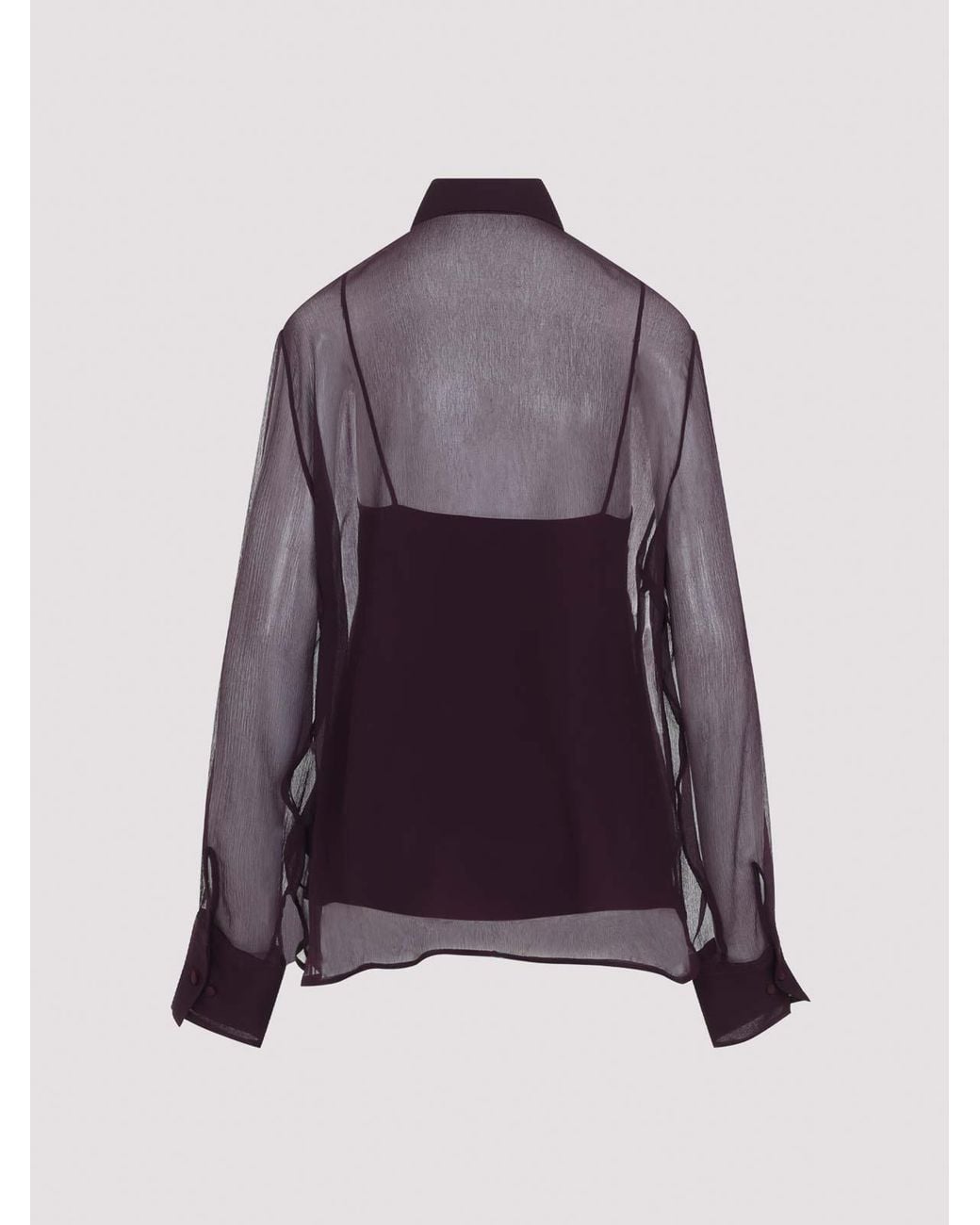 Ermanno Scervino Purple Silk Shirt