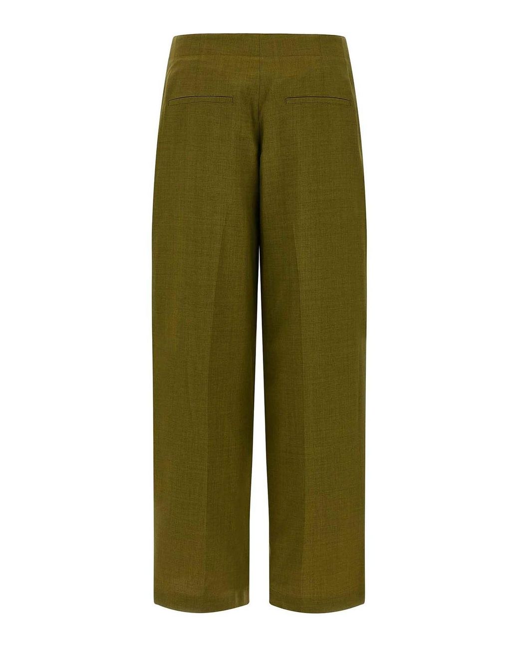 Theory Green Deep Pleat Pants