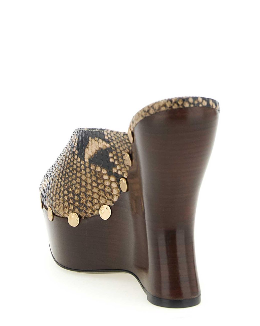 Magda Butrym Brown Python Print Mules