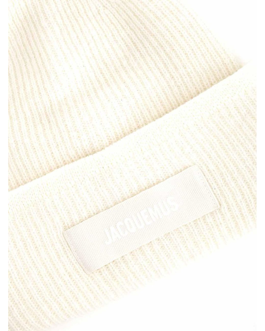 Jacquemus White Le Bonnet Alpaca Hat