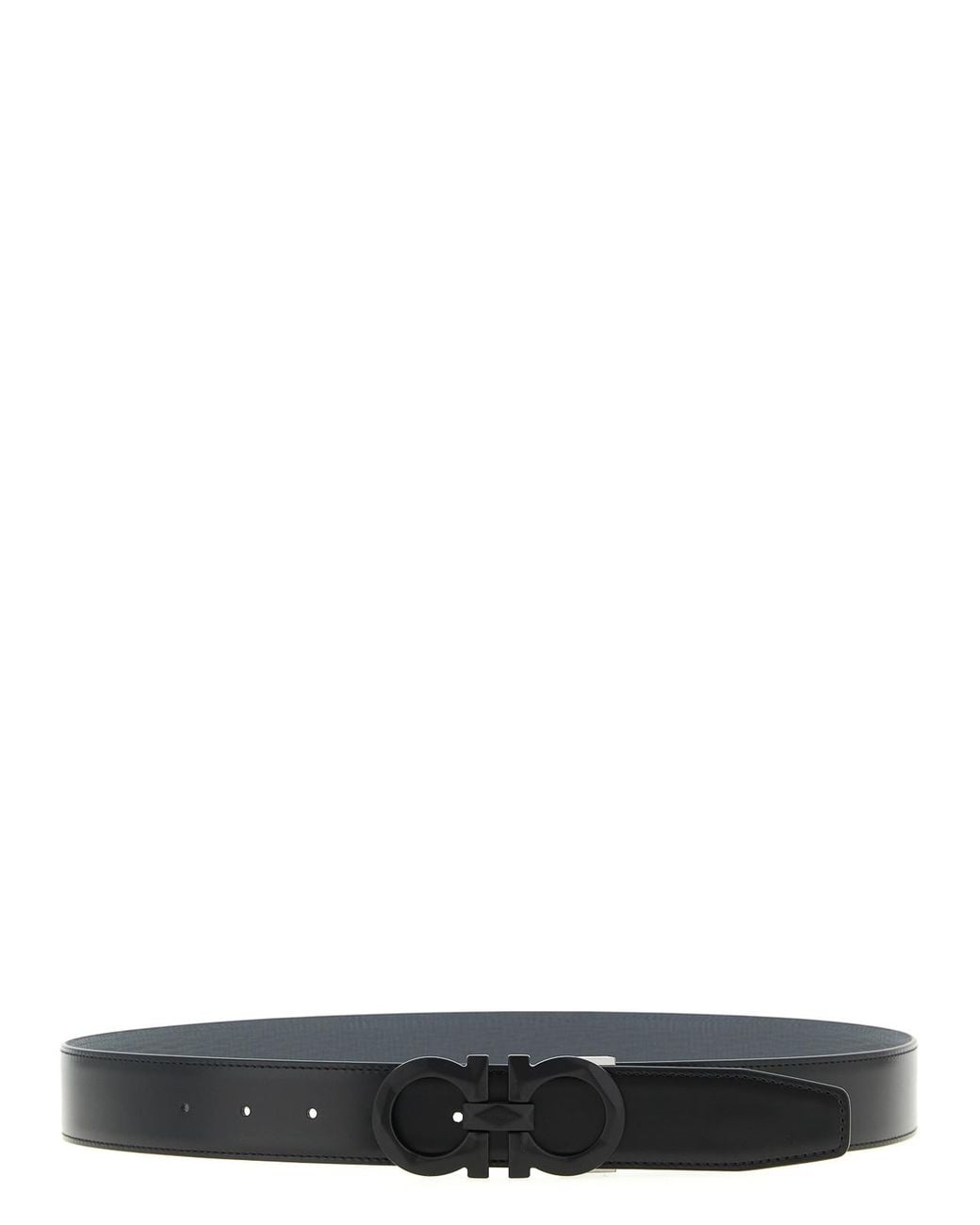 Ferragamo White Reversible Belt for men