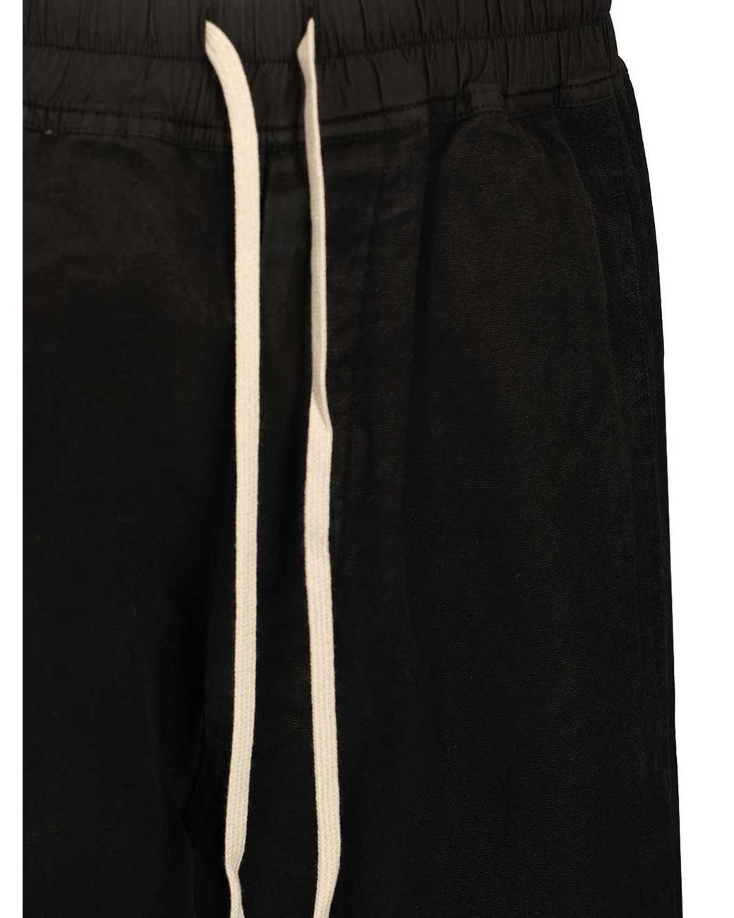 Rick Owens Black Wide Pusher Pants for men