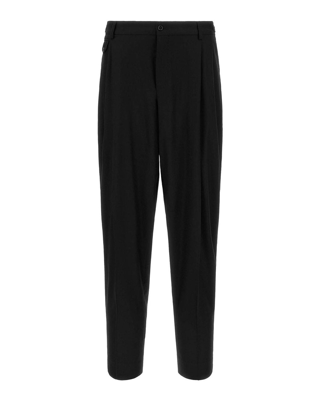 Dolce & Gabbana Black Flannel Trousers for men