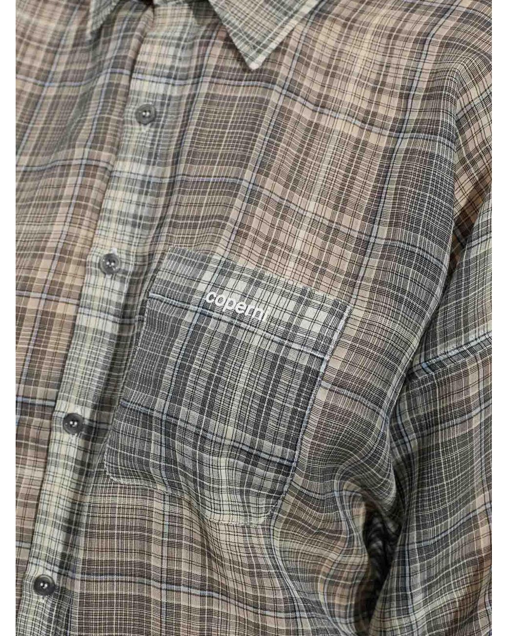 Coperni Gray Zero Waste Checked Shirt