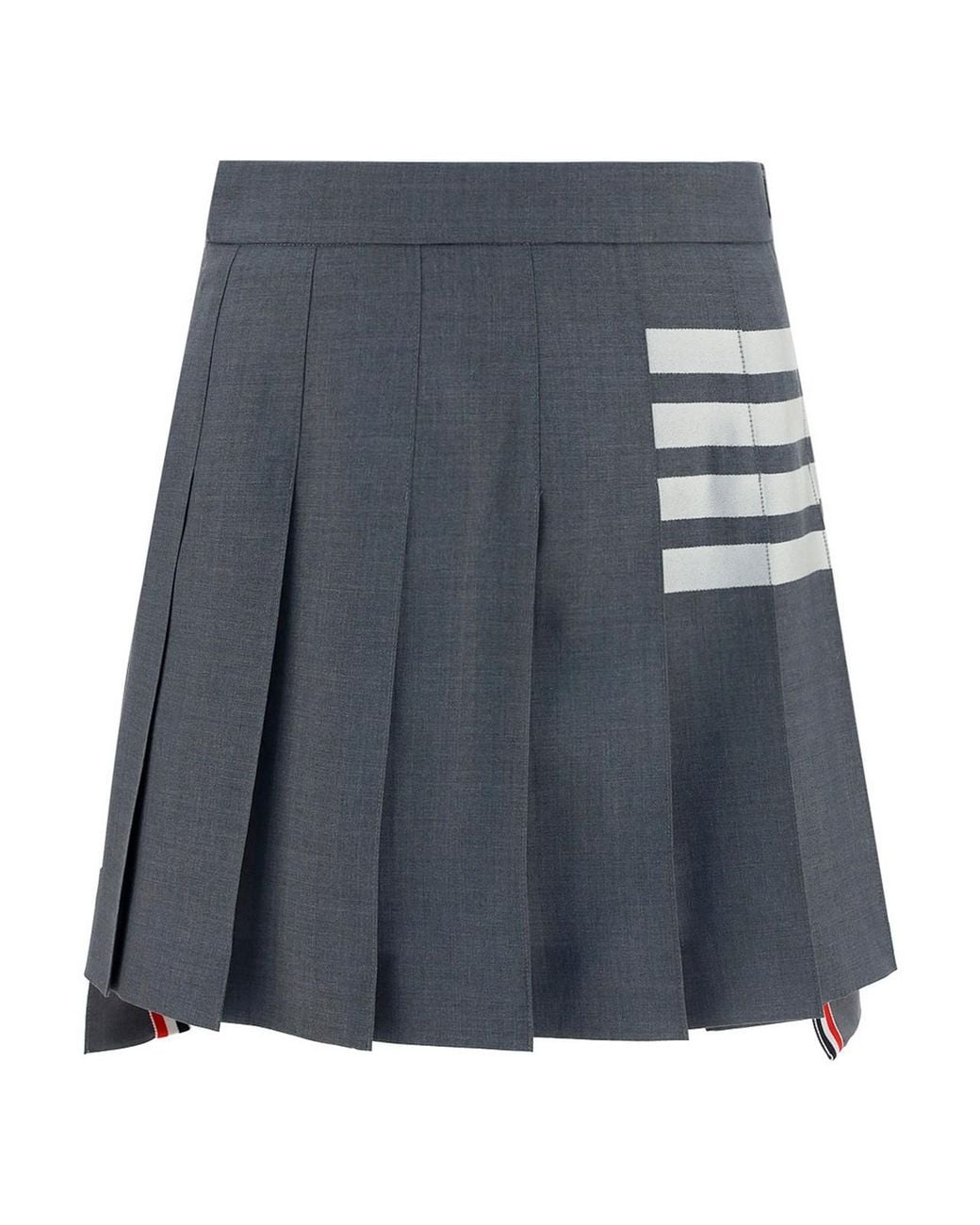 Thom Browne Blue Wool Mini Skirt
