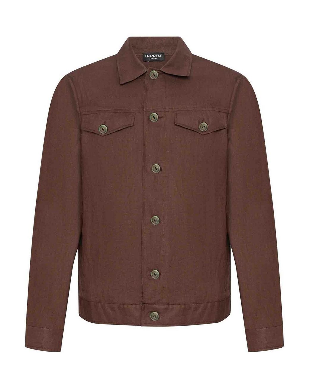 Franzese Collection Brown Sal Da Vinci Model Saharan Jacket for men