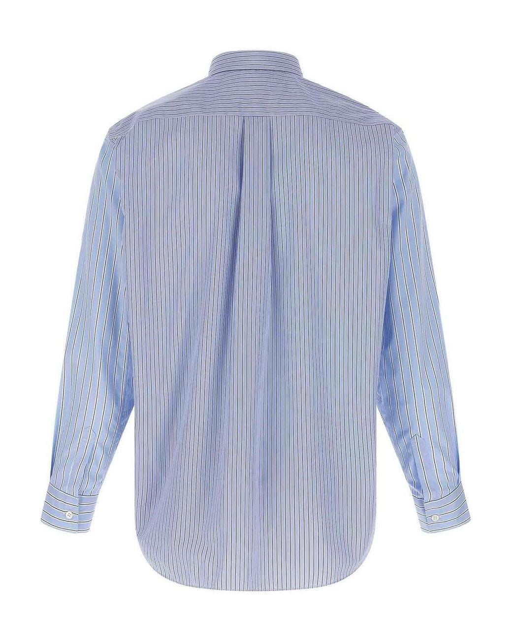 Comme des Garçons Blue Patchwork Shirt for men
