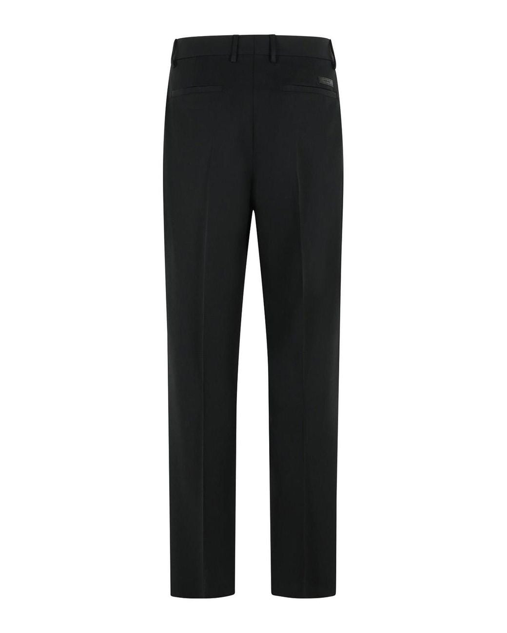 Versace Black Virgin Wool Trousers for men