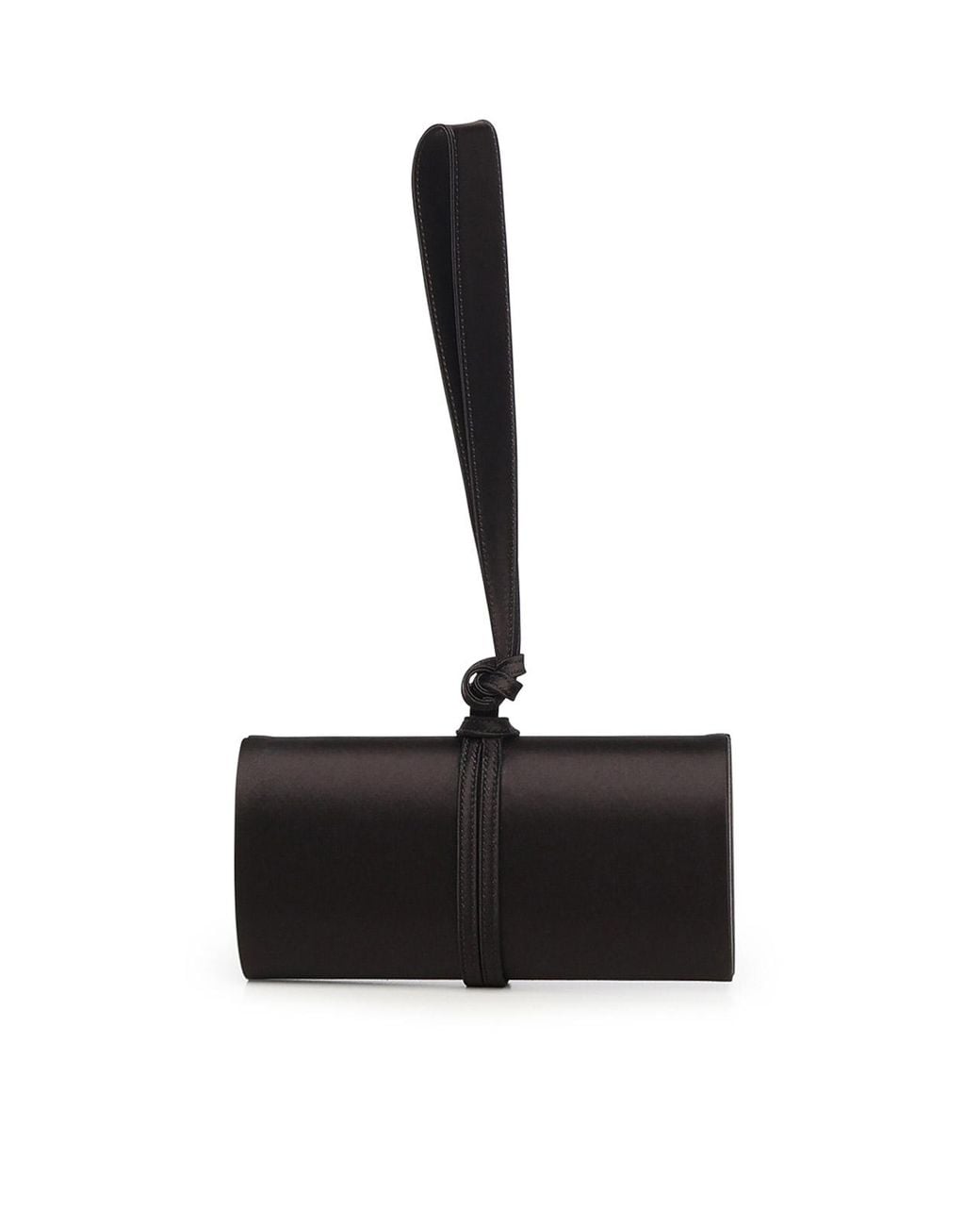 Balenciaga Black Bb Satin Clutch