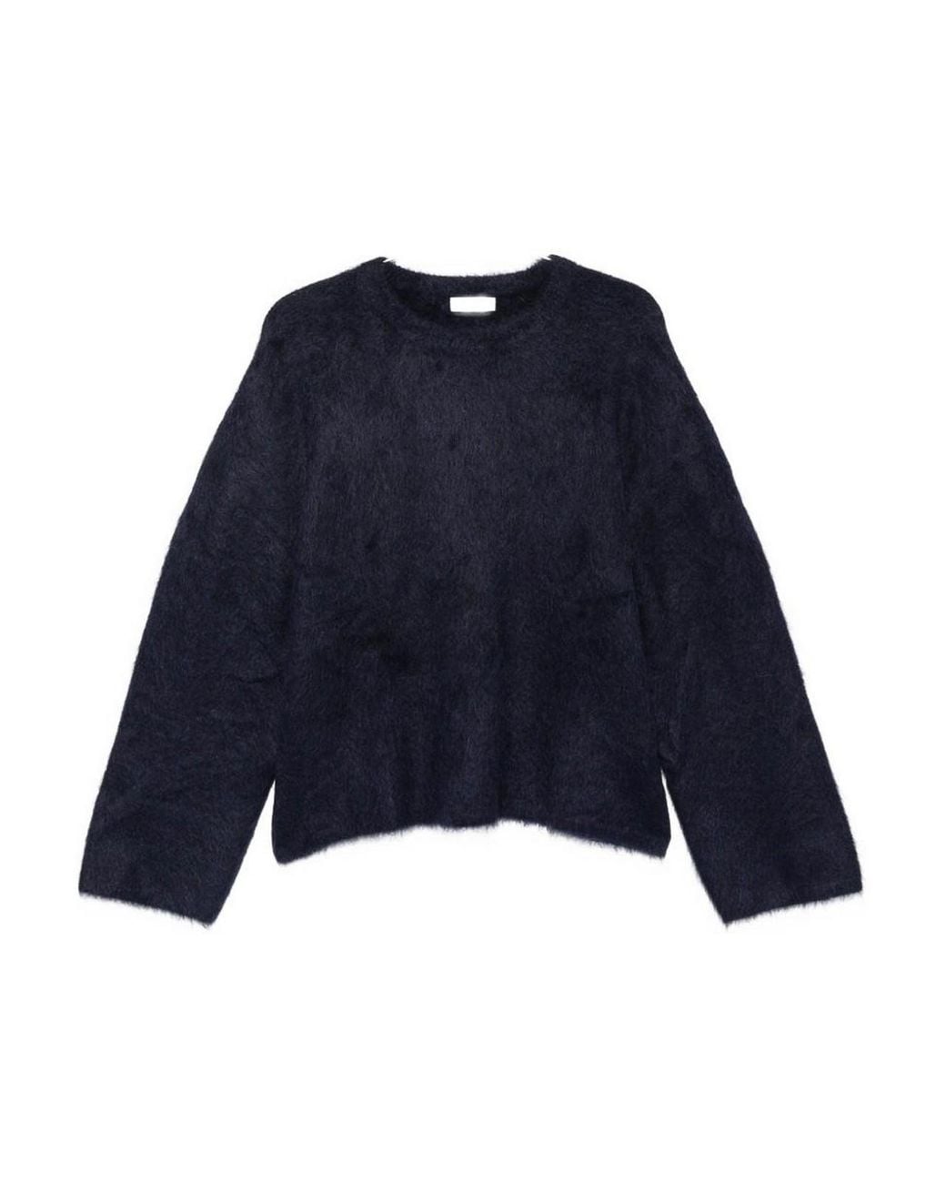 Soft Goat Blue Wool Crewneck Jumper
