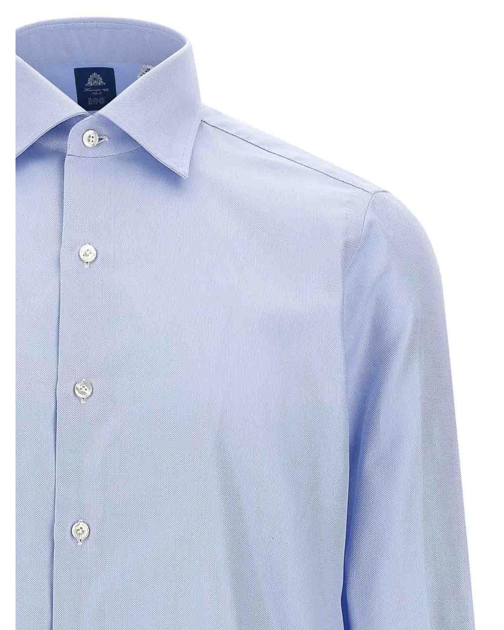 Finamore 1925 Blue Napoli Shirt for men