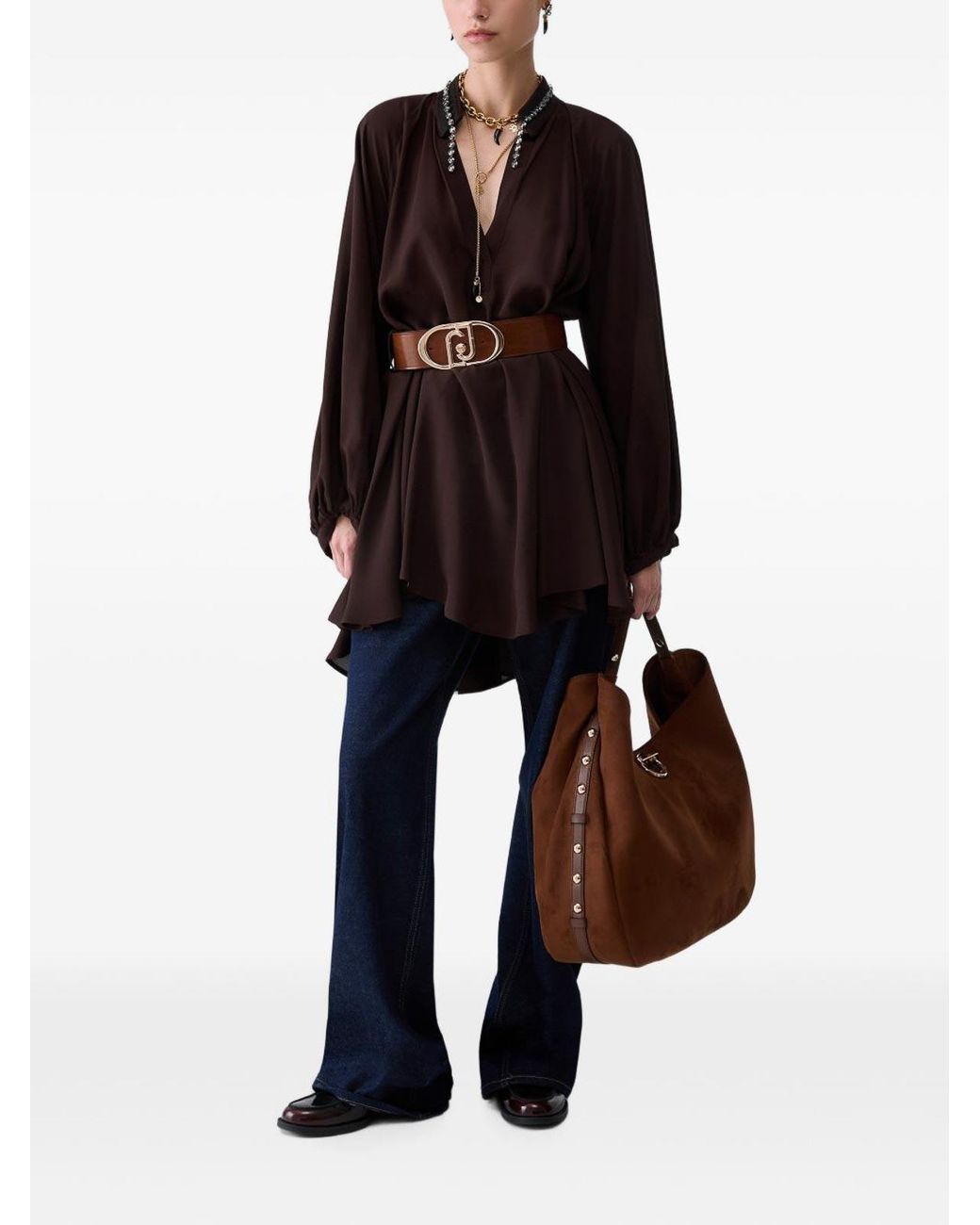 Liu Jo Black Draped Dress