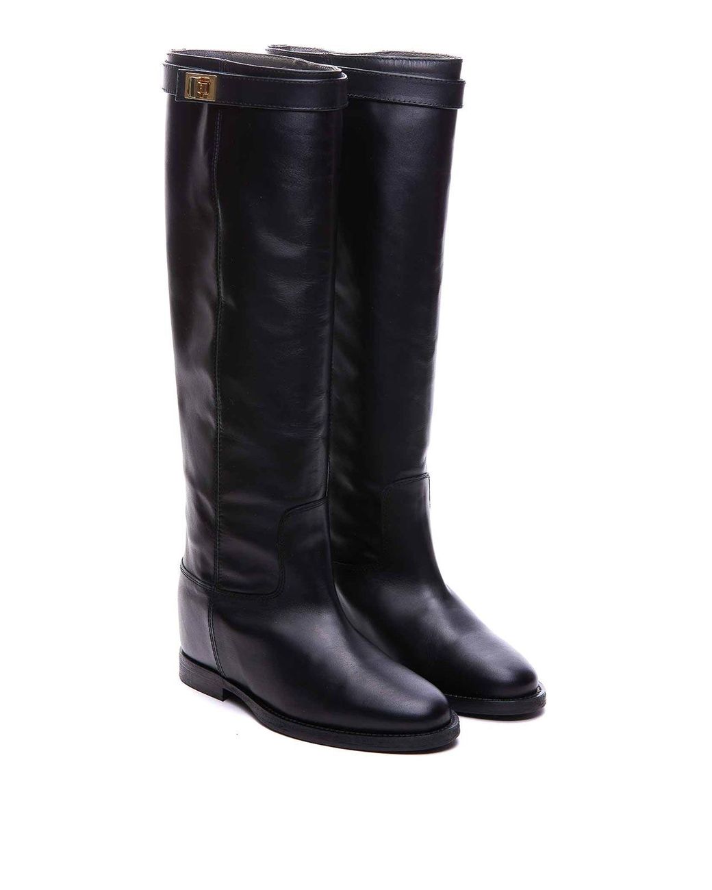 Via Roma 15 Blue Leather Boots