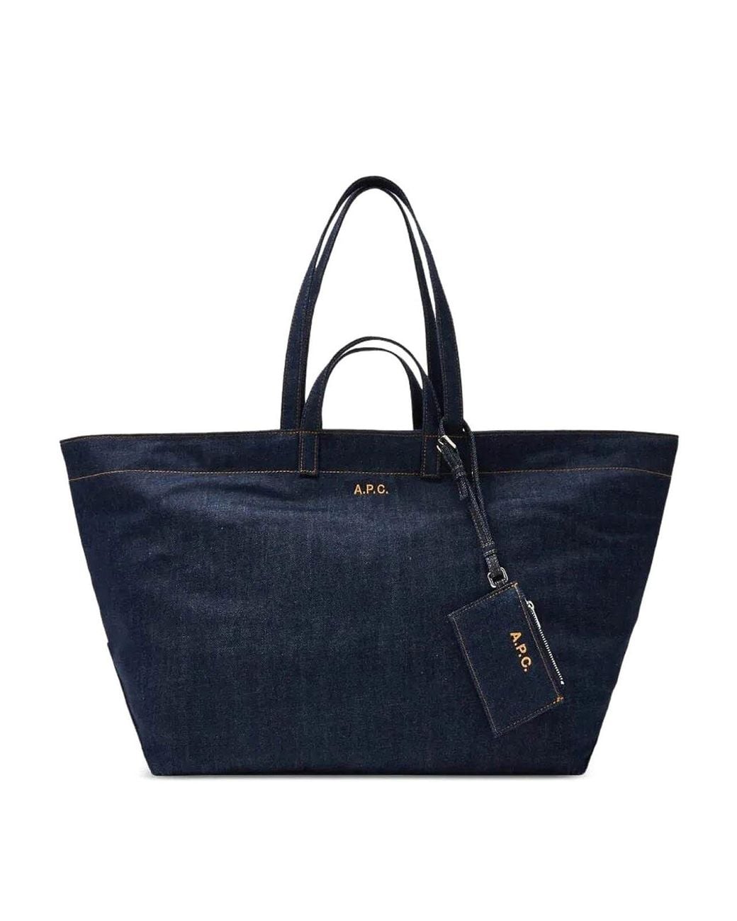 A.P.C. Blue Le Drummer Toile Bag