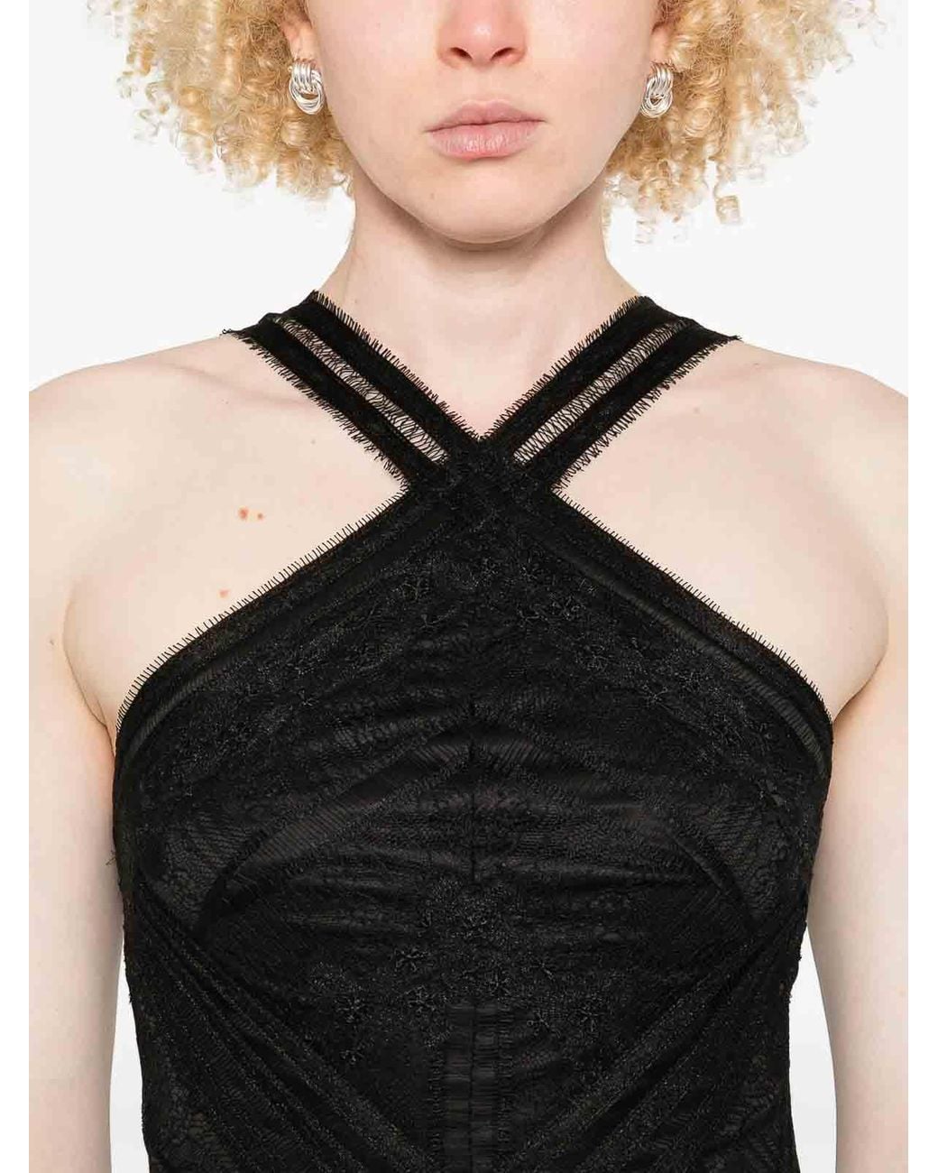 ERMANNO FIRENZE Black Midi Dress