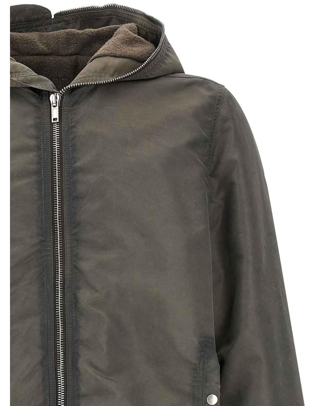 Rick Owens Green Gimp Zipfront Jacket for men