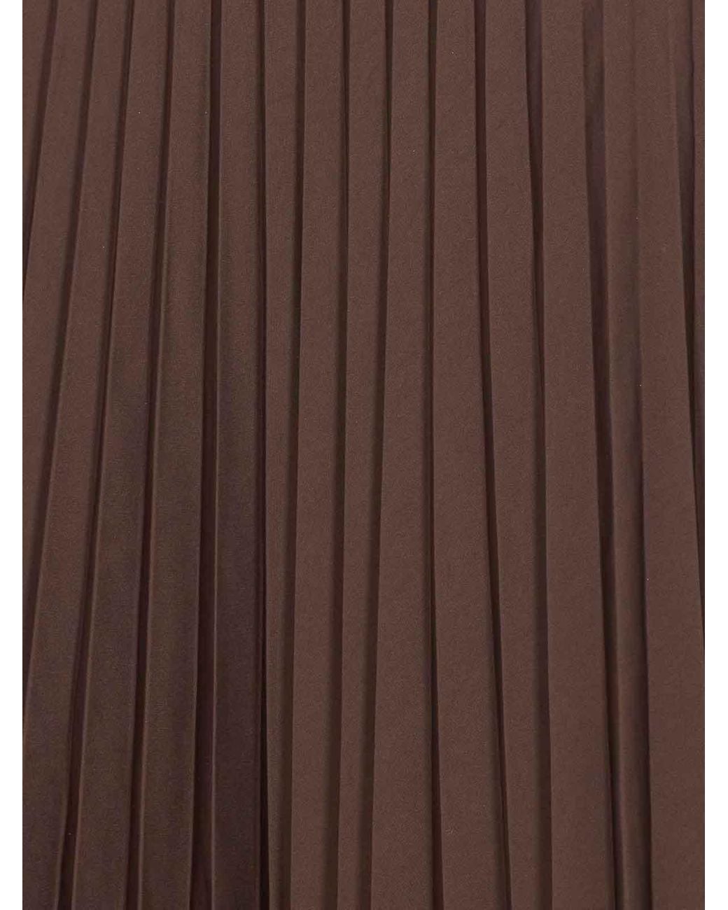 MM6 by Maison Margiela Brown Pleated Skirt