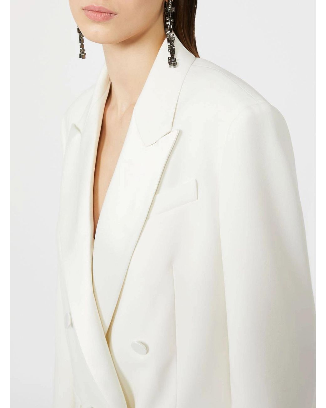 Max Mara White Piano Jacket Gauze