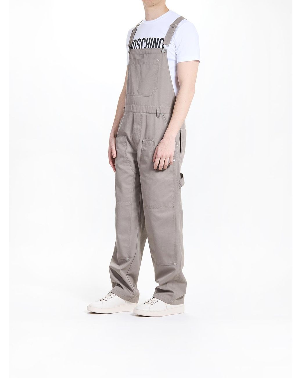 Moschino Gray Dungarees for men