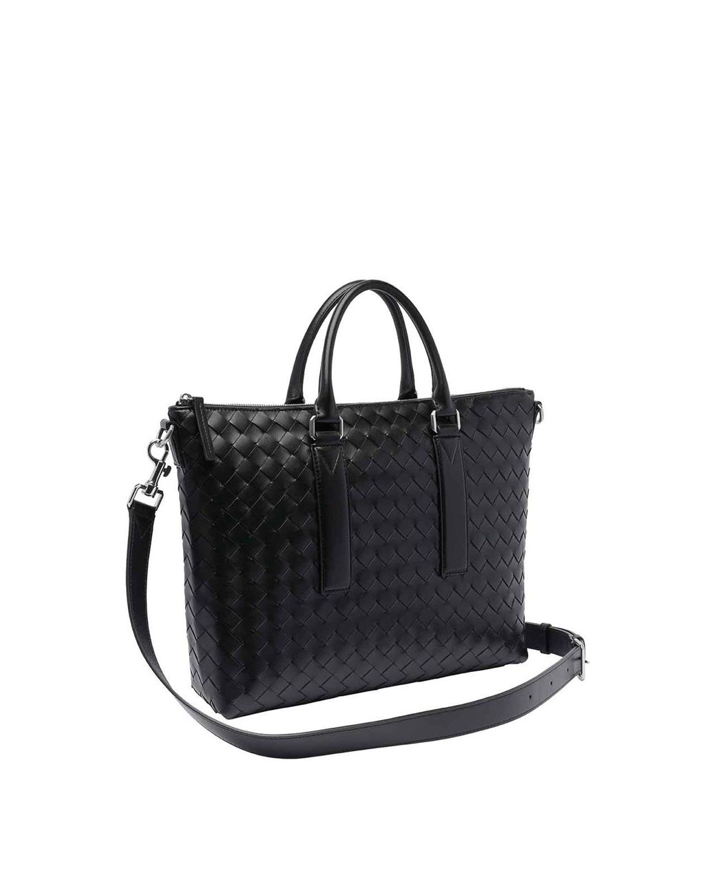 Bottega Veneta Black Brifcase Soft Intertwin for men