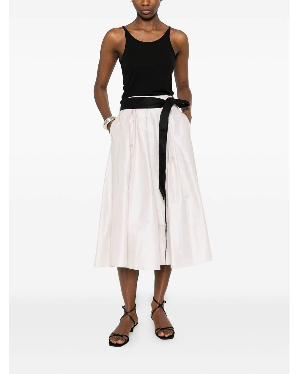 Max Mara Pink Baschi Midi A-Line Skirt