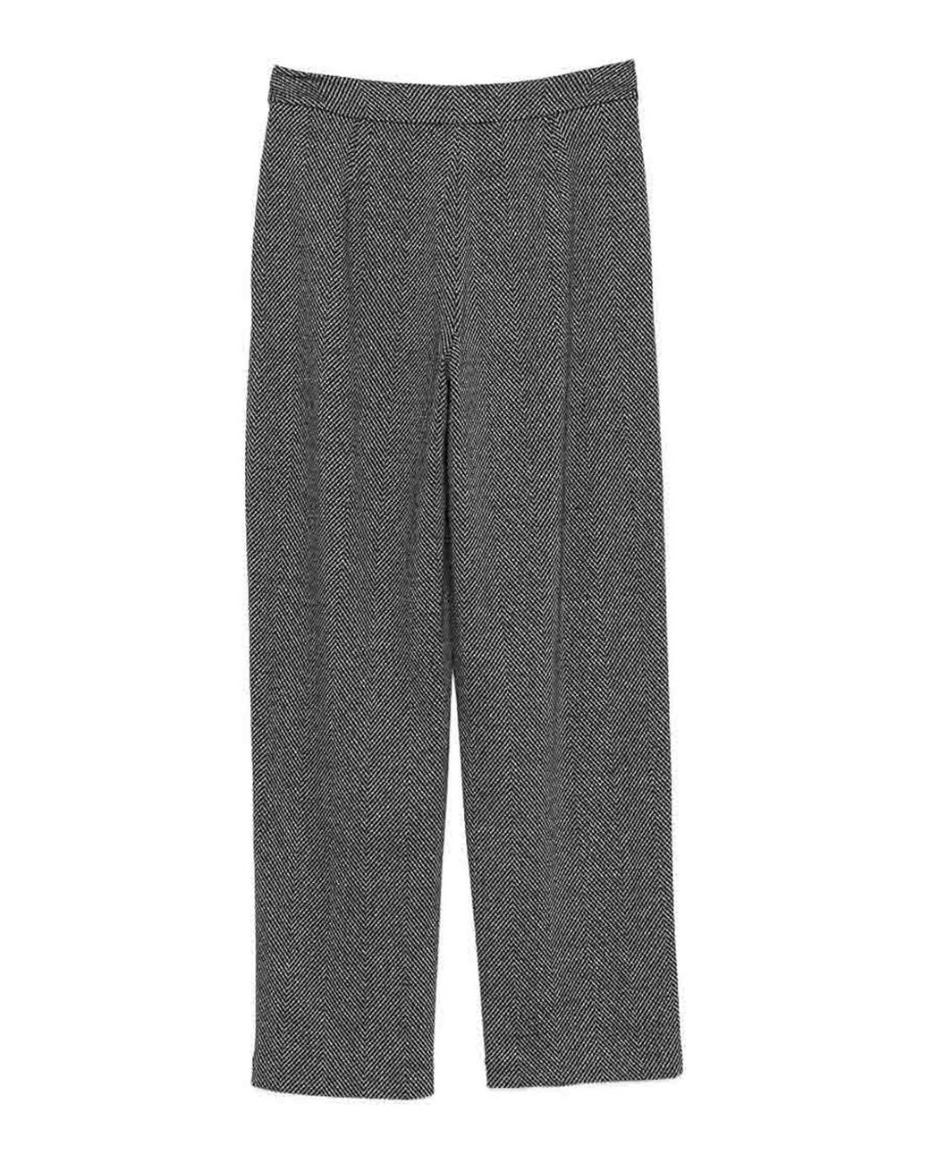 Emporio Armani Gray Cotton Trousers
