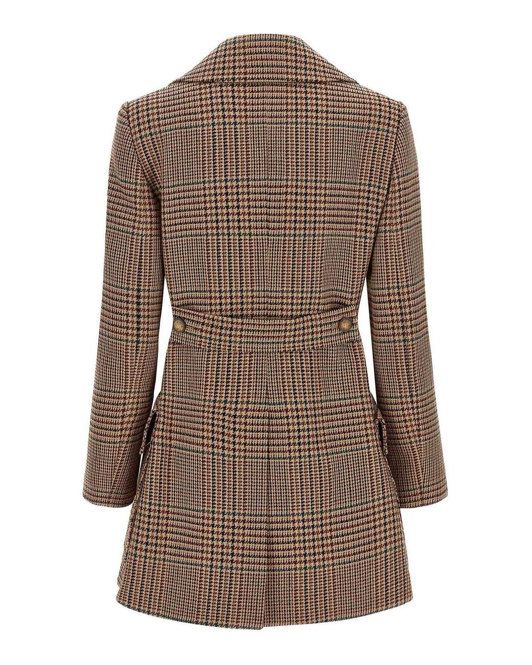 Etro Brown Prince Of Wales Coat