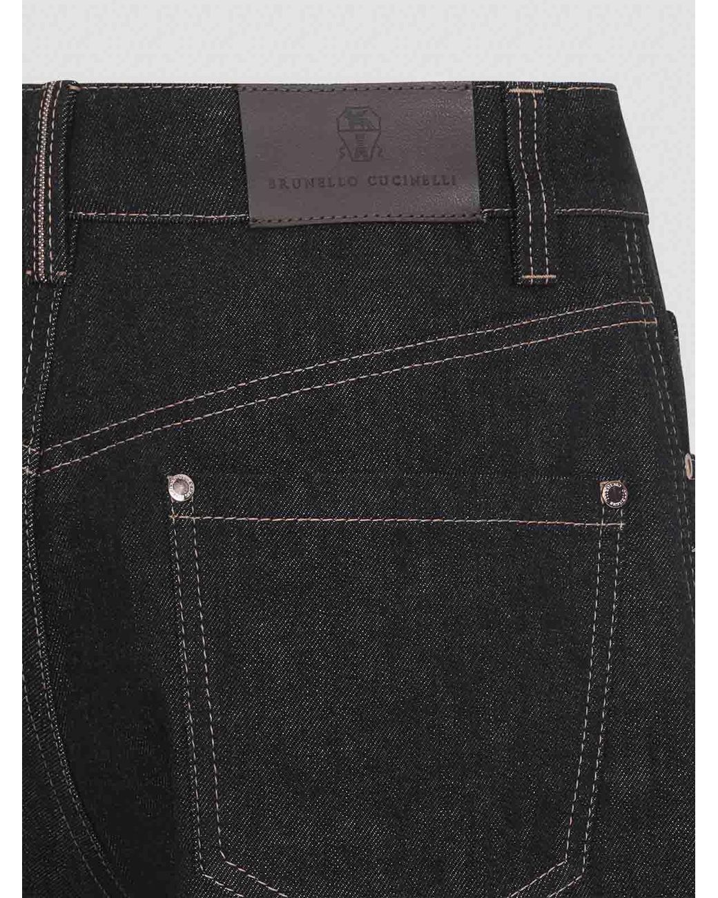 Brunello Cucinelli Blue Cotton Jeans