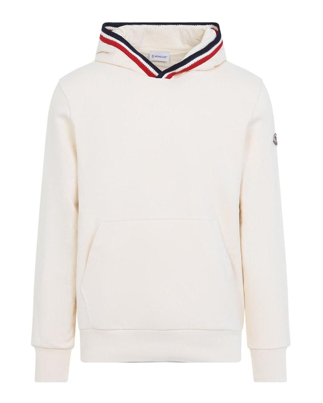 Moncler White Sweater Hoodie for men