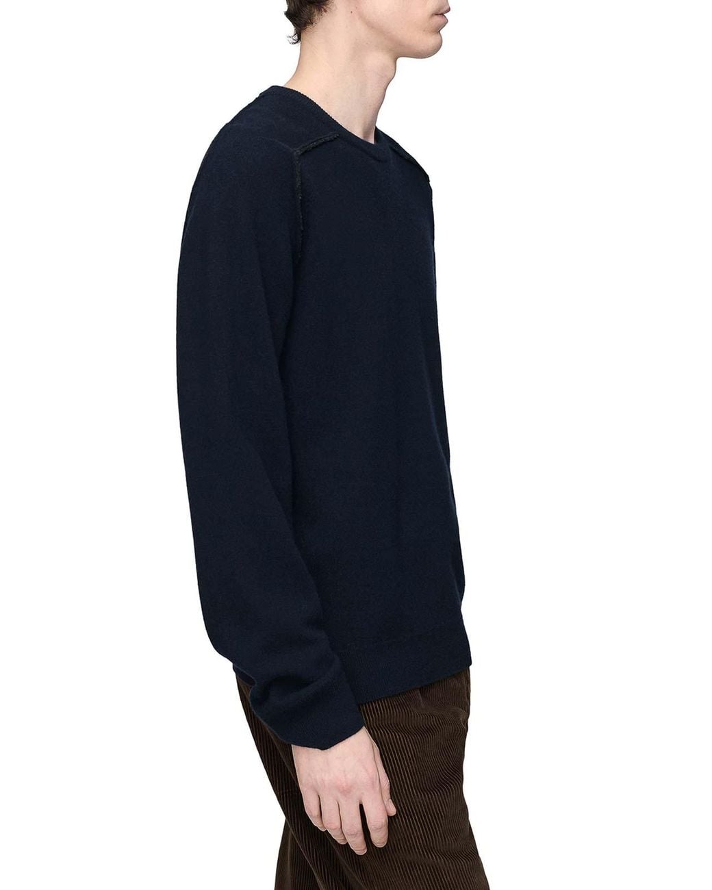 Maison Margiela Blue Crewneck Sweater for men