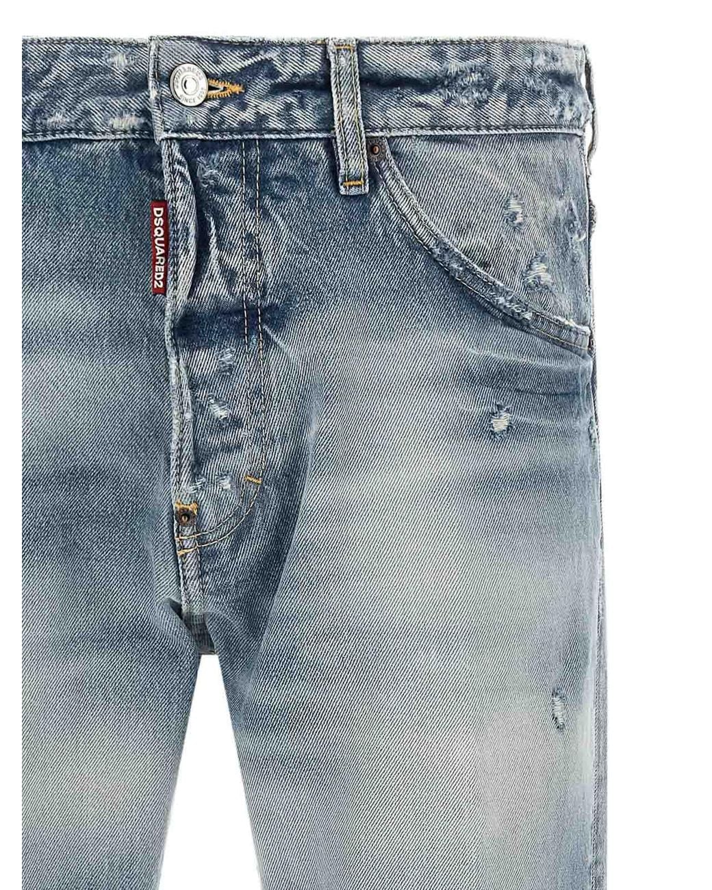 DSquared² Blue Teddy Cotton Jeans for men