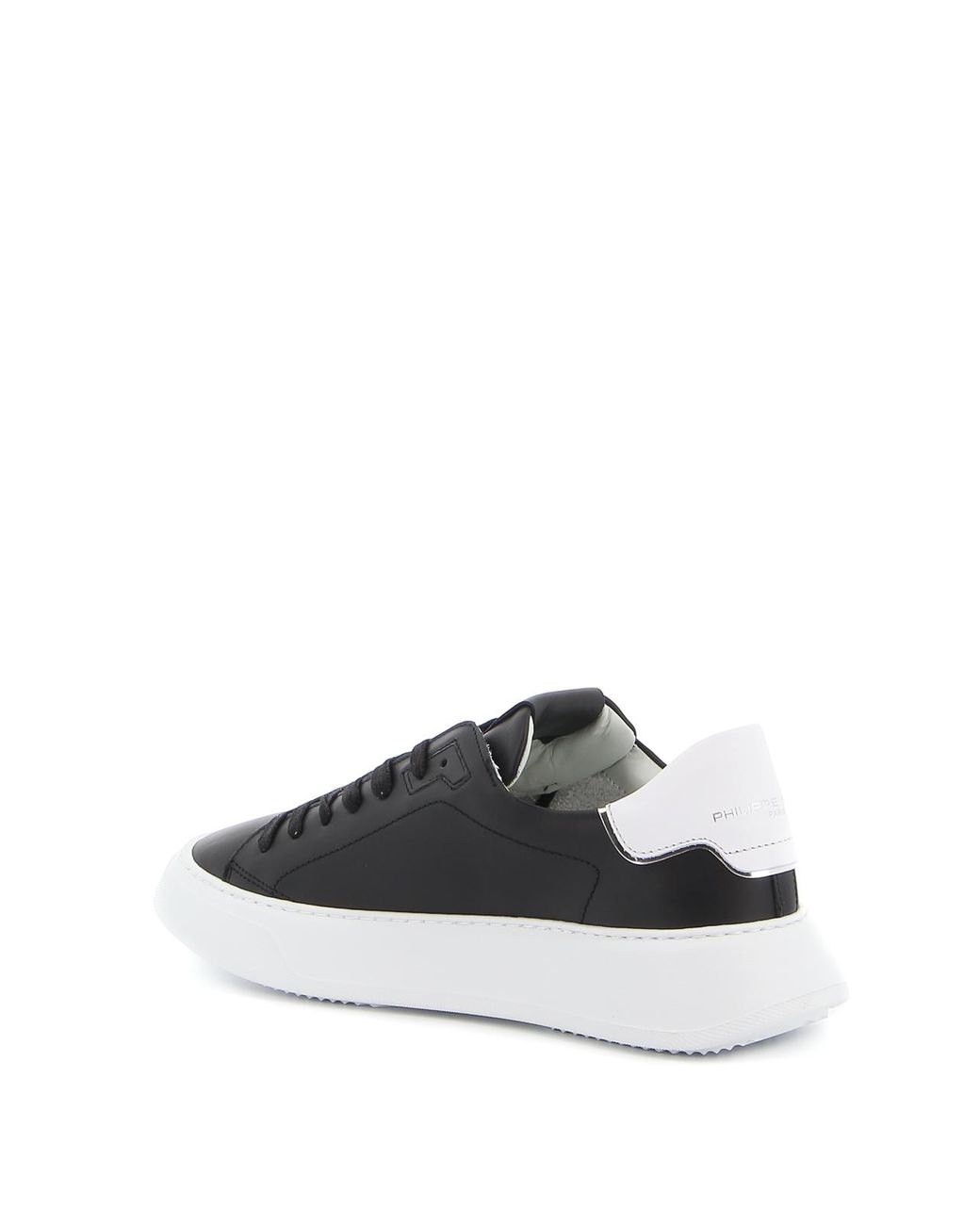 Philippe Model Black Temple Smooth Leather Sneakers for men
